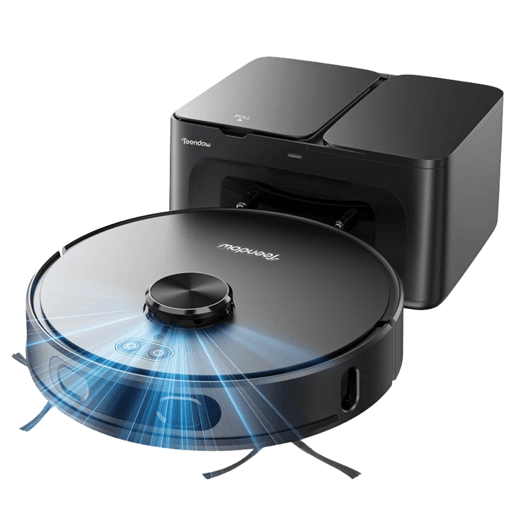Teendow D65S MAX aspirador robô LDS, 220 min - Preto