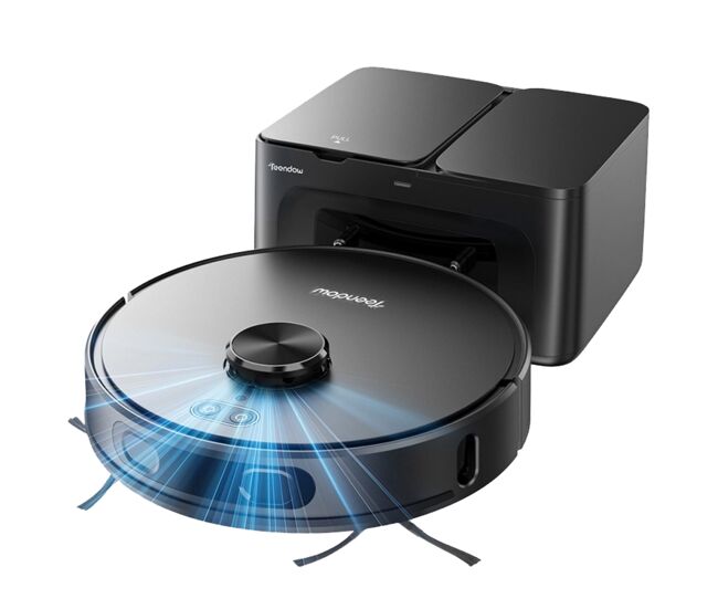 Teendow d65s max robot aspirador lds, 220 min - negro