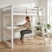 Cama Alta con Escritorio de Madera Sophia Vicawu 203x98 Cama Alta con Escritorio de Madera Sophia Vicawu 203x98 Blanco