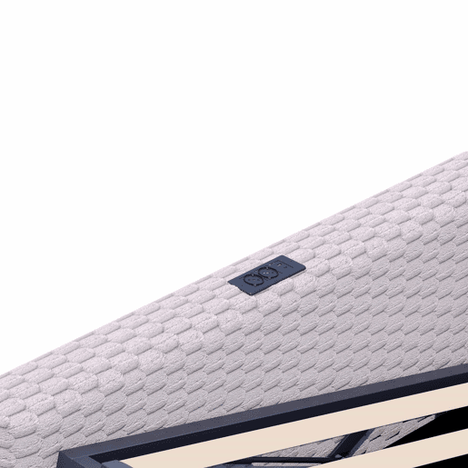 Cama de casal estofada 140x200 cm - com LED, USB e encosto em L, estrutura hidráulica, veludo - Cinza