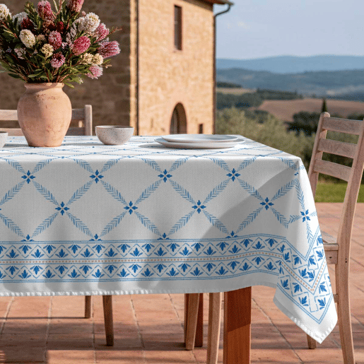 Toalha de mesa impermeável Tesela - 100% algodão - 100x150 cm