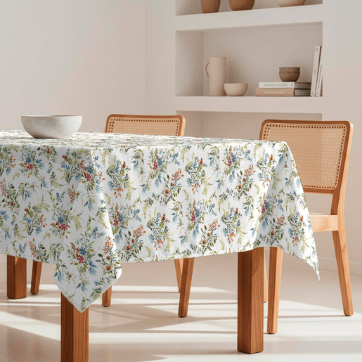Toalha de mesa impermeável Ikigai H - 100% algodão - 150x200 cm