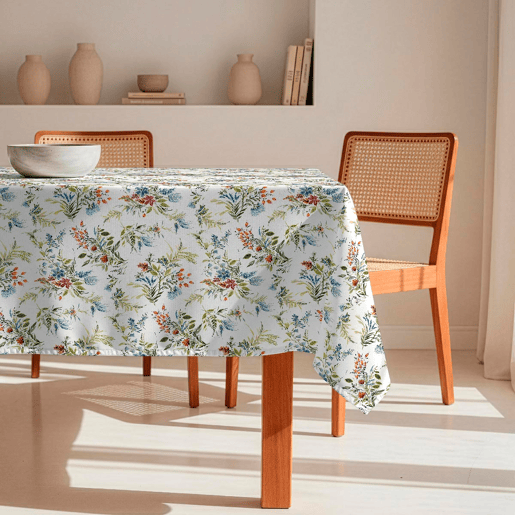 Toalha de mesa impermeável Ikigai H - 100% algodão - 150x200 cm