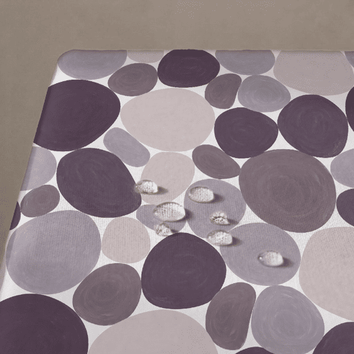 Toalha de mesa impermeável Stones - 100% algodão - 140x200 cm