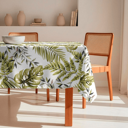 Toalha de mesa impermeável Stefania - 100% algodão - 140x200 cm
