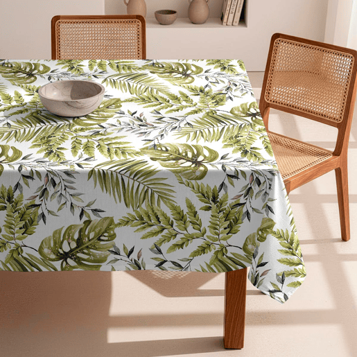 Toalha de mesa impermeável Stefania - 100% algodão - 140x200 cm