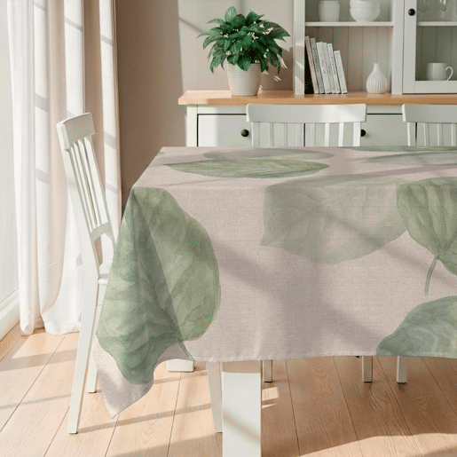 Toalha de mesa impermeável Elephant Ear - 100% algodão - 150x300 cm