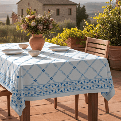Toalha de mesa impermeável Tesela - 100% algodão - 150x150 cm