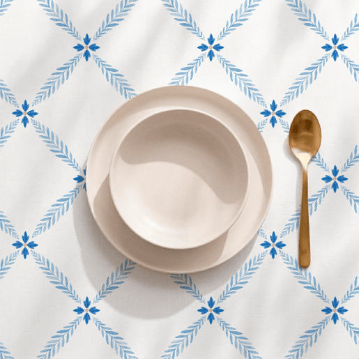 Toalha de mesa impermeável Tesela - 100% algodão - 150x150 cm