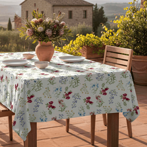 Toalha de mesa impermeável Katya - 100% algodão - 150x250 cm