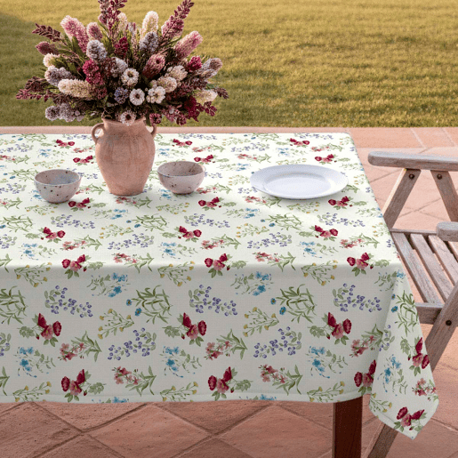 Toalha de mesa impermeável Katya - 100% algodão - 150x250 cm