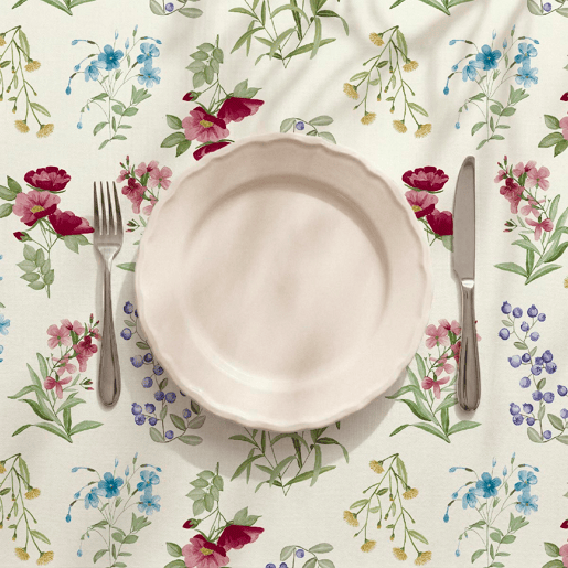 Toalha de mesa impermeável Katya - 100% algodão - 150x250 cm