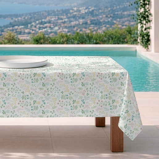 Toalha de mesa impermeável Cuqui - 100% algodão - 150x250 cm
