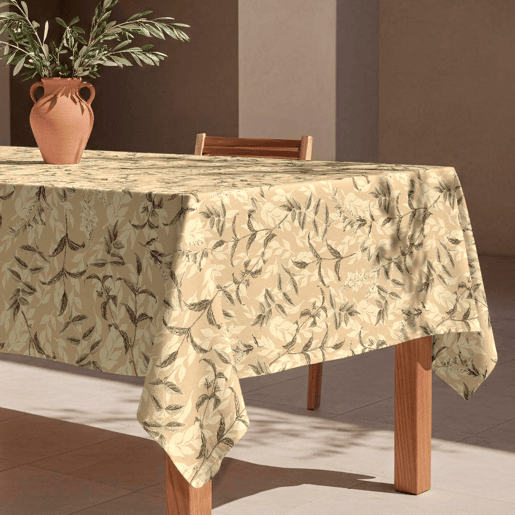 Toalha de mesa impermeável Ikigai N - 100% algodão - 150x200 cm
