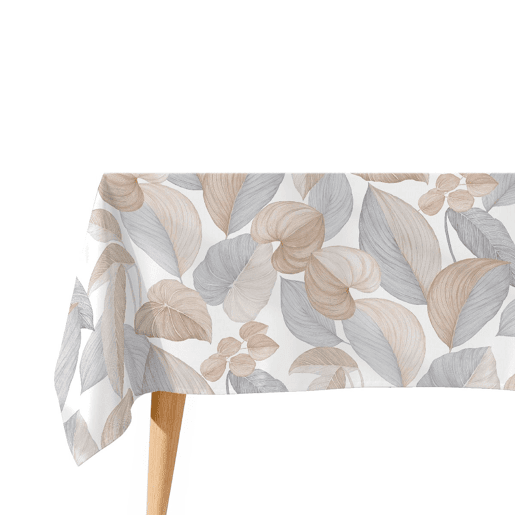 Toalha de mesa 100% algodão Leaves - natural 150x200 cm