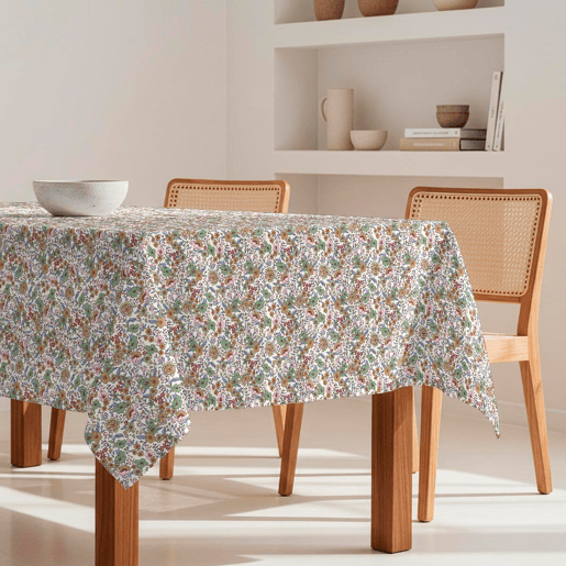 Toalha de mesa impermeável Susie - 100% algodão - 140x140 cm