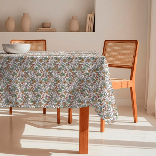 Toalha de mesa impermeável Susie - 100% algodão - 140x140 cm