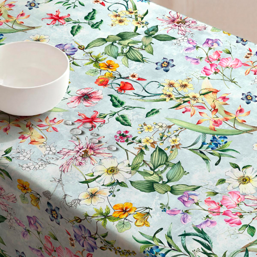 Toalha de mesa impermeável Maggio - 100% algodão - 140x200 cm