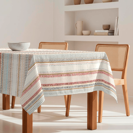 Toalha de mesa impermeável Texas - 100% algodão - 150x250 cm