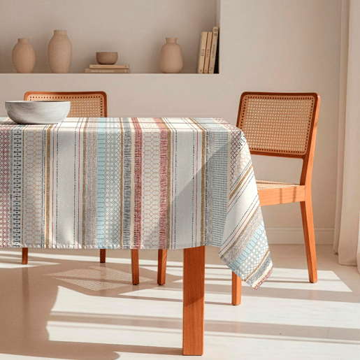 Toalha de mesa impermeável Texas - 100% algodão - 150x250 cm