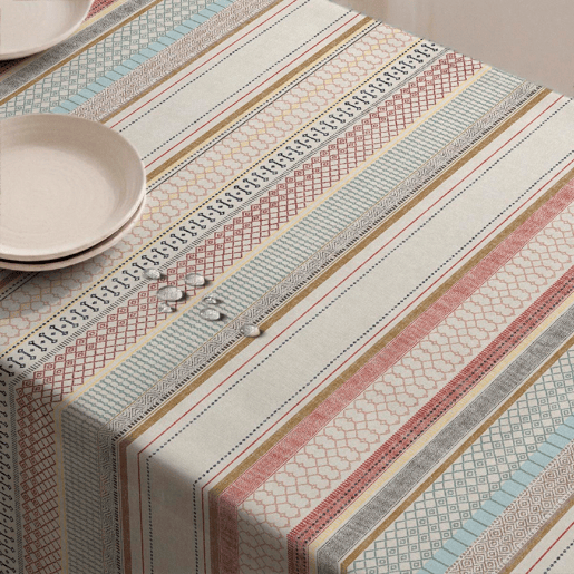 Toalha de mesa impermeável Texas - 100% algodão - 150x250 cm