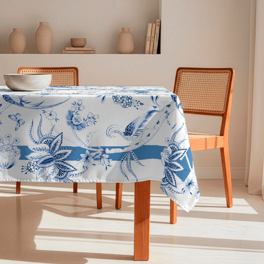 Toalha de mesa 100% algodão Peacock 150x300 cm Toalha de mesa 100% algodão Peacock 150x300 cm