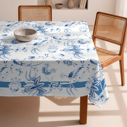 Toalha de mesa 100% algodão Peacock 150x300 cm Toalha de mesa 100% algodão Peacock 150x300 cm