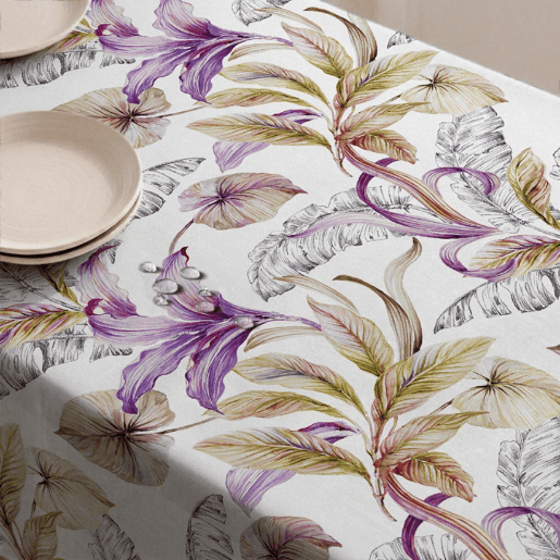 Toalha de mesa impermeável Ulutu - 100% algodão - 140x200 cm