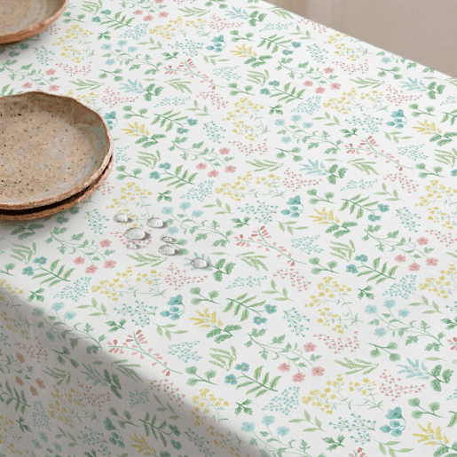 Toalha de mesa impermeável Cuqui - 100% algodão - 150x200 cm