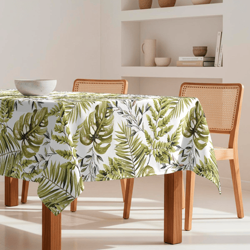Toalha de mesa impermeável Stefania - 100% algodão - 140x140 cm