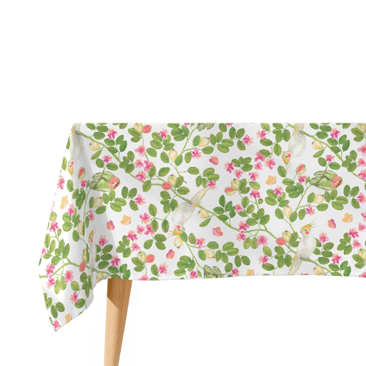 Toalha de mesa impermeável Flowers - 100% algodão - 150x200 cm Toalha de mesa impermeável Flowers - 100% algodão - 150x200 cm
