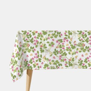 Toalha de mesa impermeável Flowers - 100% algodão - 150x200 cm