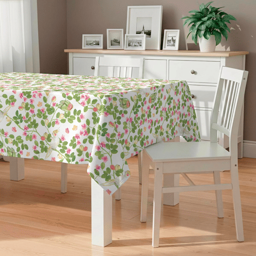 Toalha de mesa impermeável Flowers - 100% algodão - 150x200 cm Toalha de mesa impermeável Flowers - 100% algodão - 150x200 cm