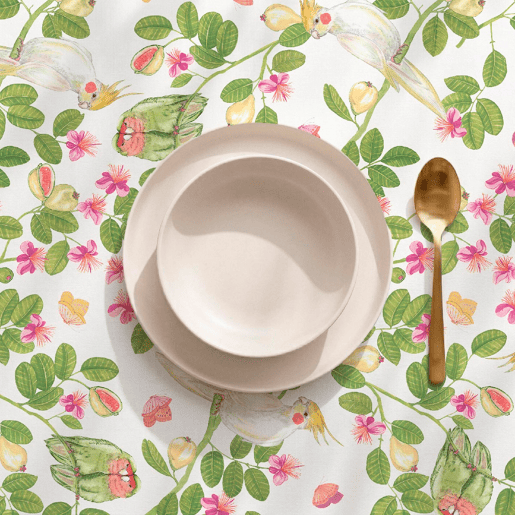Toalha de mesa impermeável Flowers - 100% algodão - 150x200 cm Toalha de mesa impermeável Flowers - 100% algodão - 150x200 cm