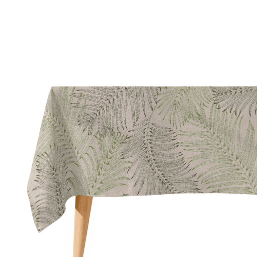 Toalha de mesa impermeável Fronda - 100% algodão - 140x200 cm