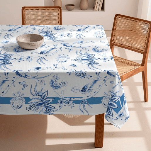 Toalha de mesa 100% algodão Peacock 150x250 cm