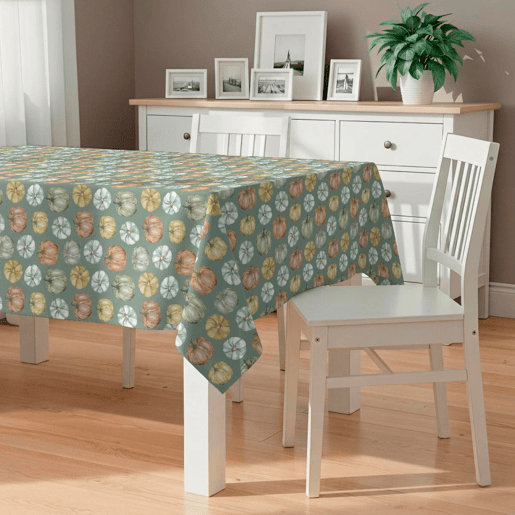 Toalha de mesa impermeável Pumpkin verde - 100% algodão - 150x200 cm