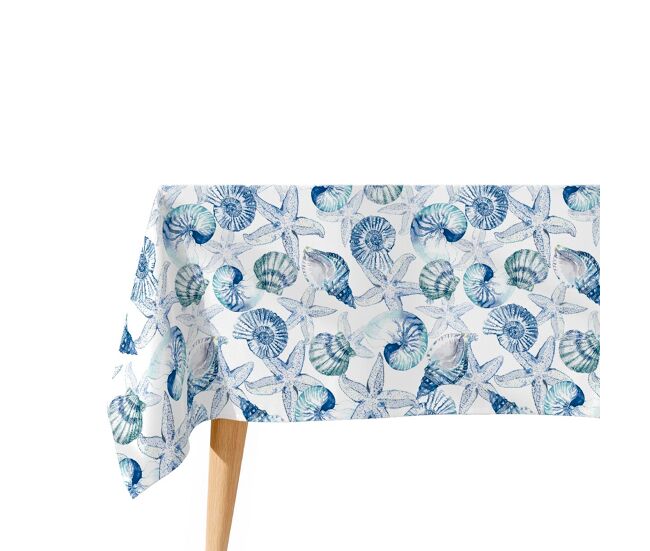 Mantel antimanchas shell - 100% algodón - 150x150 cm