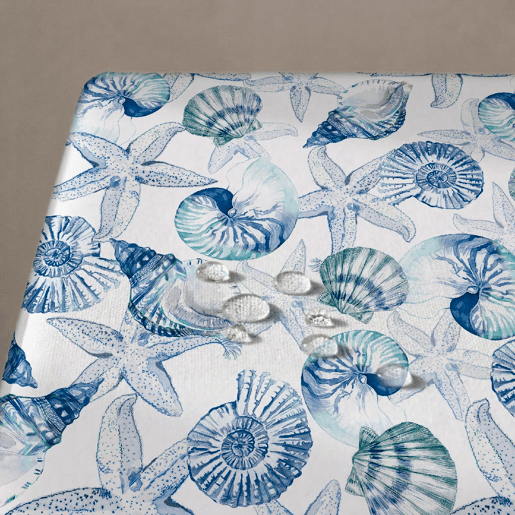 Toalha de mesa impermeável Shell - 100% algodão - 150x150 cm Toalha de mesa impermeável Shell - 100% algodão - 150x150 cm