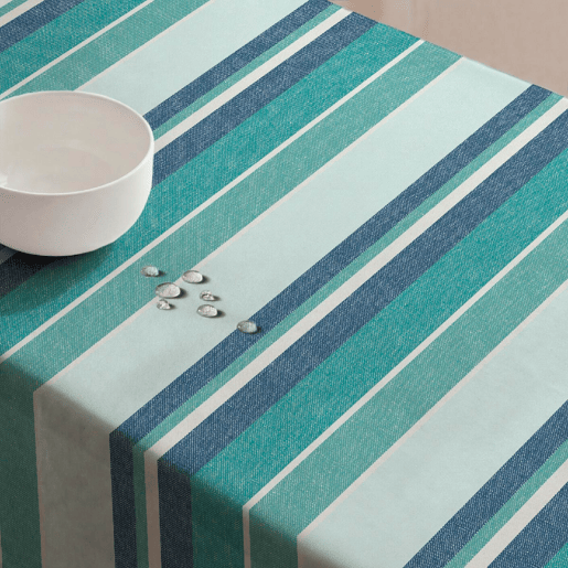 Toalha de mesa impermeável Sea - 100% algodão - 140x140 cm