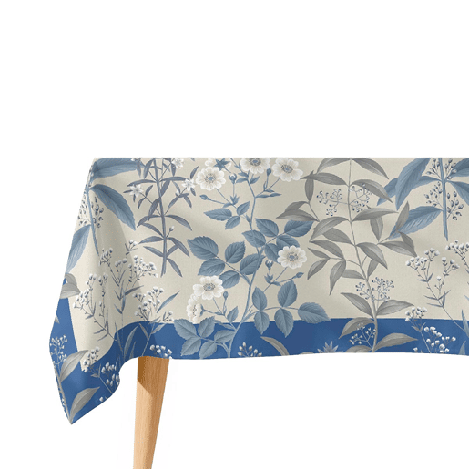 Toalha de mesa 100% algodão Billings - azul 150x200 cm
