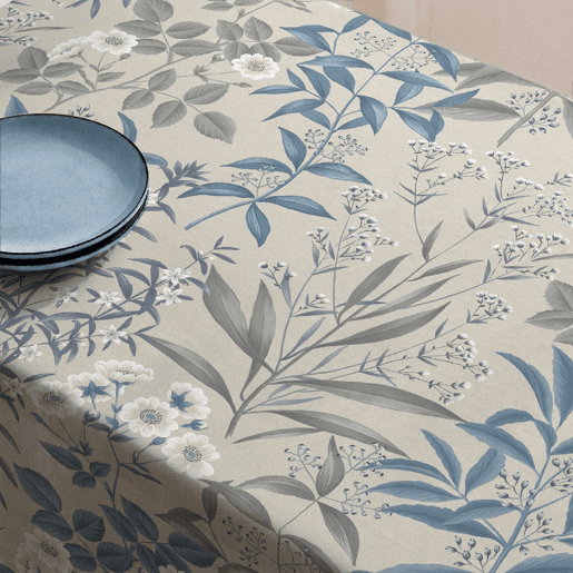 Toalha de mesa 100% algodão Billings - azul 150x200 cm