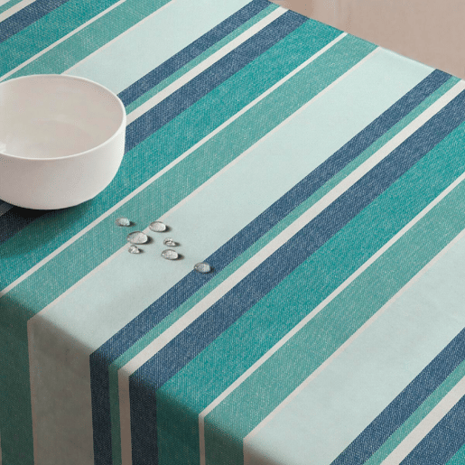 Toalha de mesa impermeável Sea - 100% algodão - 140x200 cm