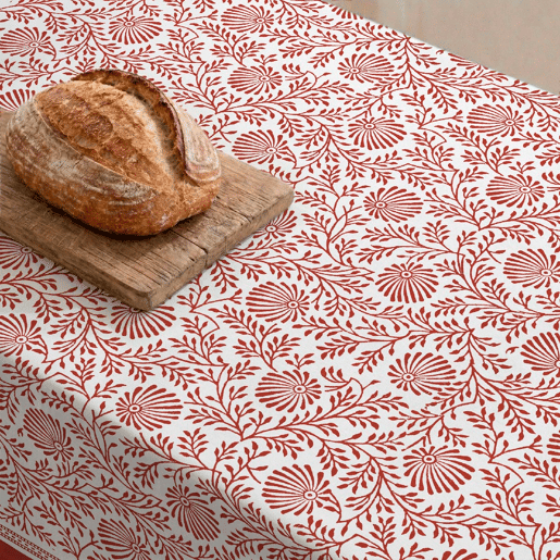 Toalha de mesa impermeável Rajasthan - 100% algodão - 150x150 cm