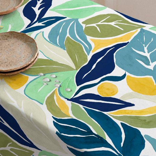 Toalha de mesa impermeável Fresh - 100% algodão - 140x180 cm