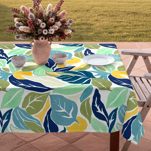 Toalha de mesa impermeável Fresh - 100% algodão - 140x180 cm