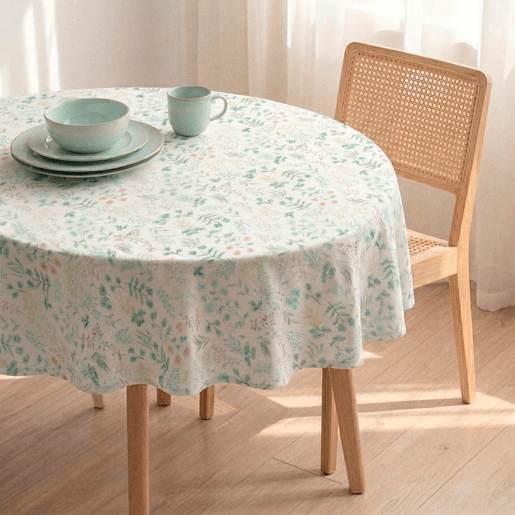 Toalha de mesa impermeável Cuqui - 100% algodão - 150 CM REDONDO Toalha de mesa impermeável Cuqui - 100% algodão - 150 CM REDONDO