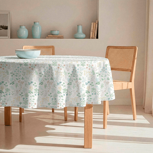 Toalha de mesa impermeável Cuqui - 100% algodão - 150 CM REDONDO Toalha de mesa impermeável Cuqui - 100% algodão - 150 CM REDONDO