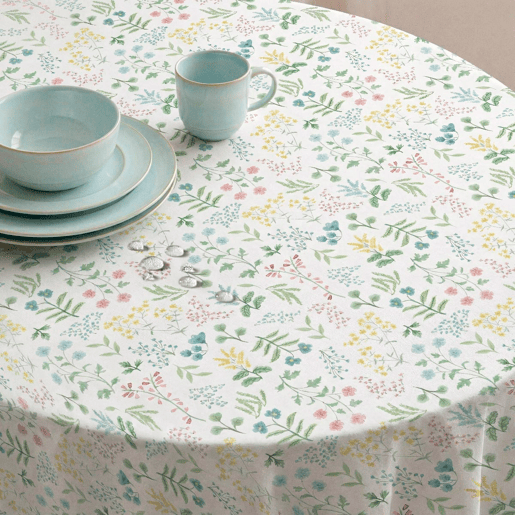 Toalha de mesa impermeável Cuqui - 100% algodão - 150 CM REDONDO Toalha de mesa impermeável Cuqui - 100% algodão - 150 CM REDONDO