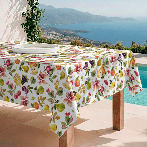 Toalha de mesa impermeável Sella - 100% algodão - 140x250 cm